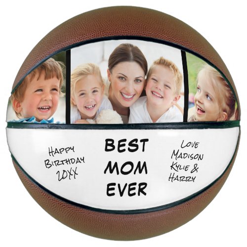 Best Mom Ever Photo Personalized Basketball