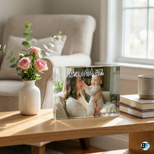 Best Mom Ever Photo Personalized Mother's Day Block