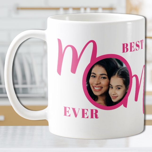 Best Mom Ever Photo Pink Coffee Mug (Creator Uploaded)