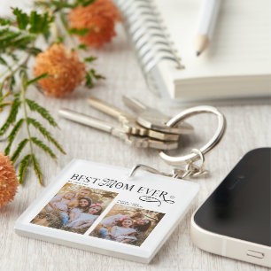 Best Mom Ever Photos Heart Mothers Day Gifts Keychain