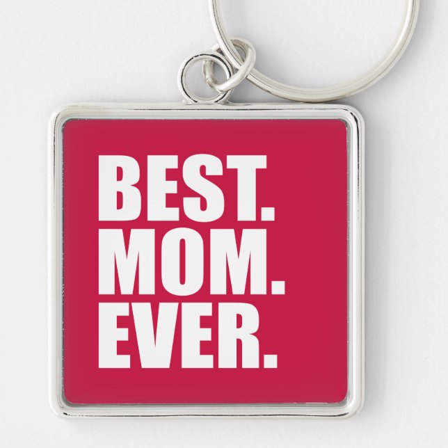 Best. Mom. Ever. (pink) Keychain (Front)