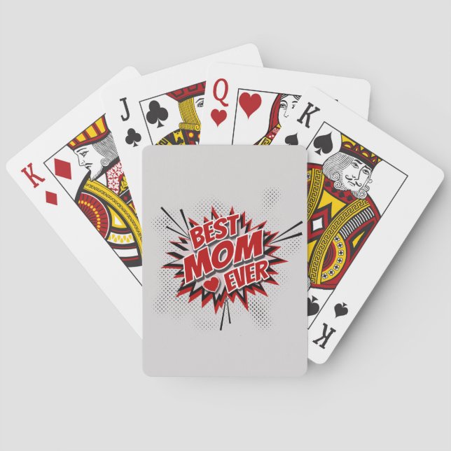 Best Mom Ever Poker Cards (Back)