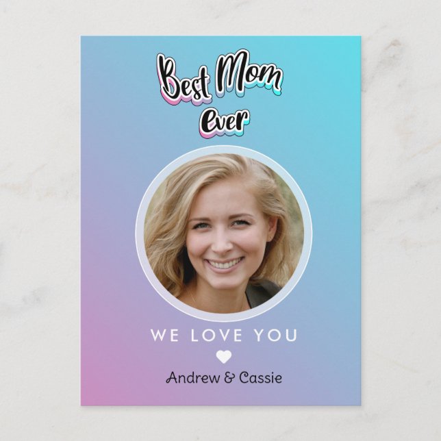 Best mom ever postcard (Front)