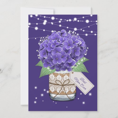 Best Mom Ever Purple Floral Mothers Day Card