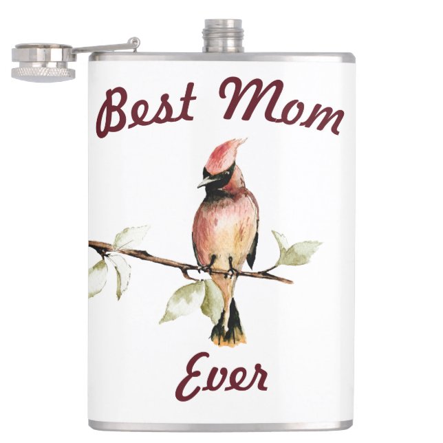 Best Mom Ever Red Cardinal Flask (Opened)