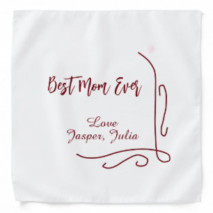 Best mom ever red love Spanish border stylish  Bandana