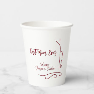 Best mom ever red love Spanish border stylish Paper Cups