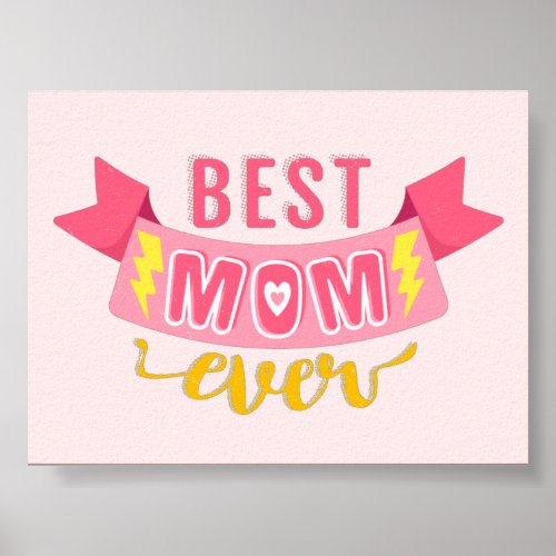 Best mom ever Retro design for mother Poster