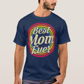 Best Mom Ever Retro Rainbow Faded-Style T-Shirt