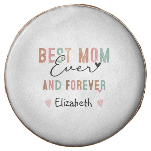 Best Mom Ever  Retro Script Groovy Mothers day  Chocolate Covered Oreo