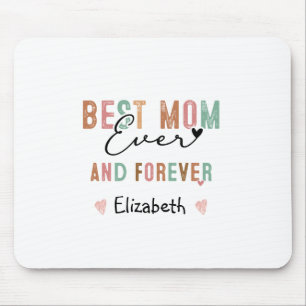 Best Mom Ever Retro Script Groovy Mother's day Mouse Pad