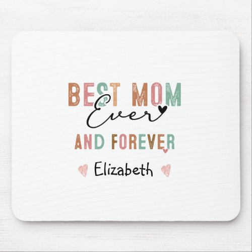 Best Mom Ever  Retro Script Groovy Mothers day  Mouse Pad