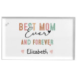 Best Mom Ever  Retro Script Groovy Mother&#39;s day  Place Card Holder