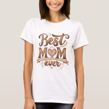 Best Mom Ever Rustic Typography with Heart 