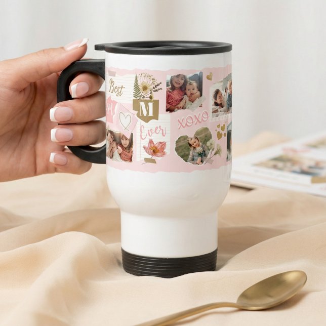 Best Mom Ever Scrapbook Photo Collage Gift for Mom Travel Mug (Best Mom Ever Scrapbook Photo Collage Gift for Mom Travel Mug)