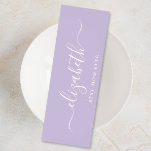 Best Mom Ever Script Monogram Purple Bookmarks