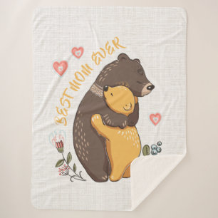 Best mom ever Sherpa Blankets, mother's day gift Sherpa Blanket