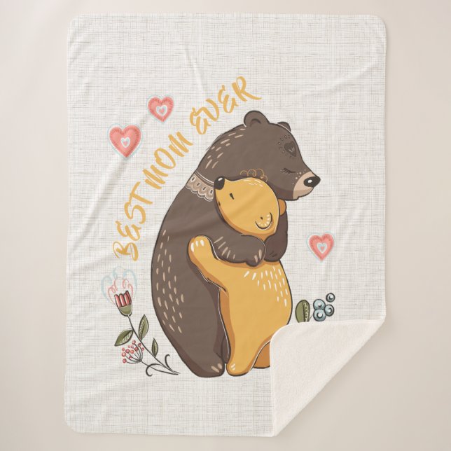 Best mom ever Sherpa Blankets, mother's day gift Sherpa Blanket (Front)