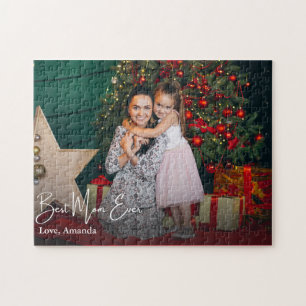 Best Mom Ever Simple Custom Photo Jigsaw Puzzle