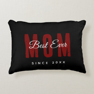 Best Mom Ever Since 20XX Modern Simple Preppy Accent Pillow
