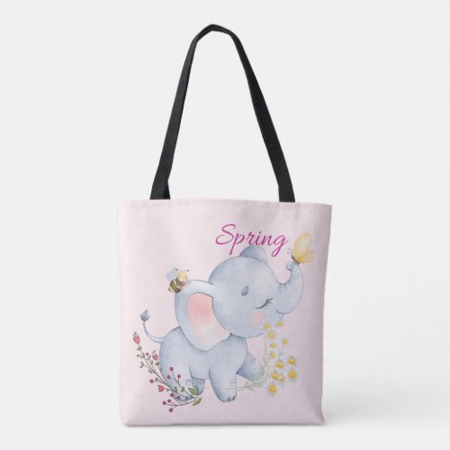 Best Mom ever Spring Elephant  Mothers day Tote Bag