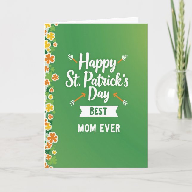 Best Mom Ever St Patricks Day Card (Front)