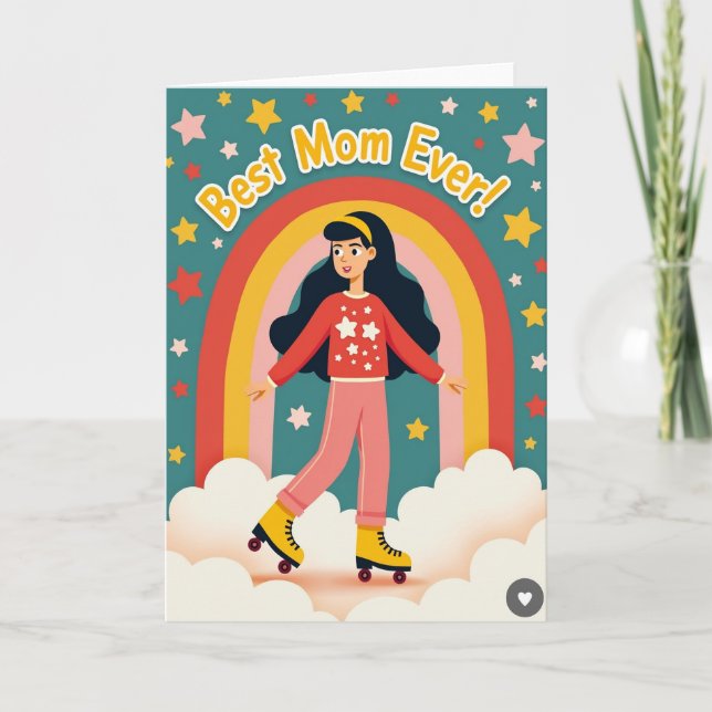 Best Mom Ever Star Skates Card (Front)