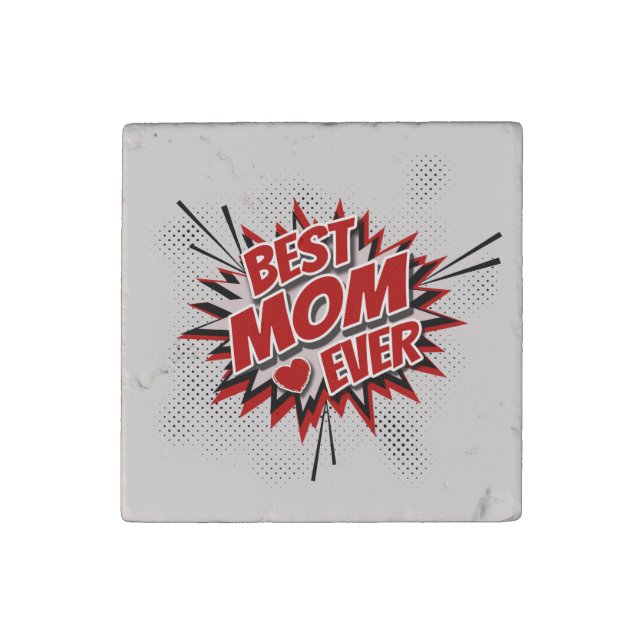 Best Mom Ever Stone Magnet (Front)