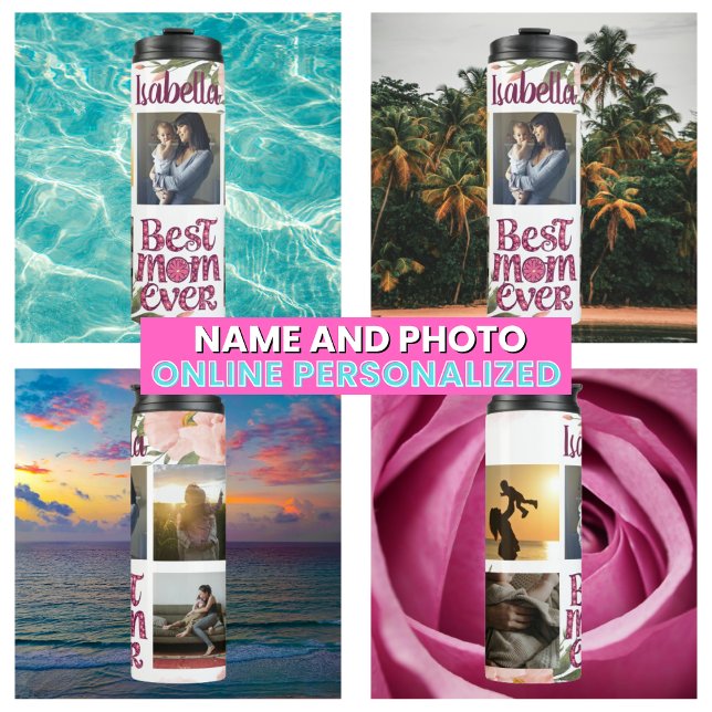 Best Mom Ever Stylisht Script Photo Collage Thermal Tumbler (Best Mom Ever Stylisht Script Photo Collage Thermal Tumbler
)