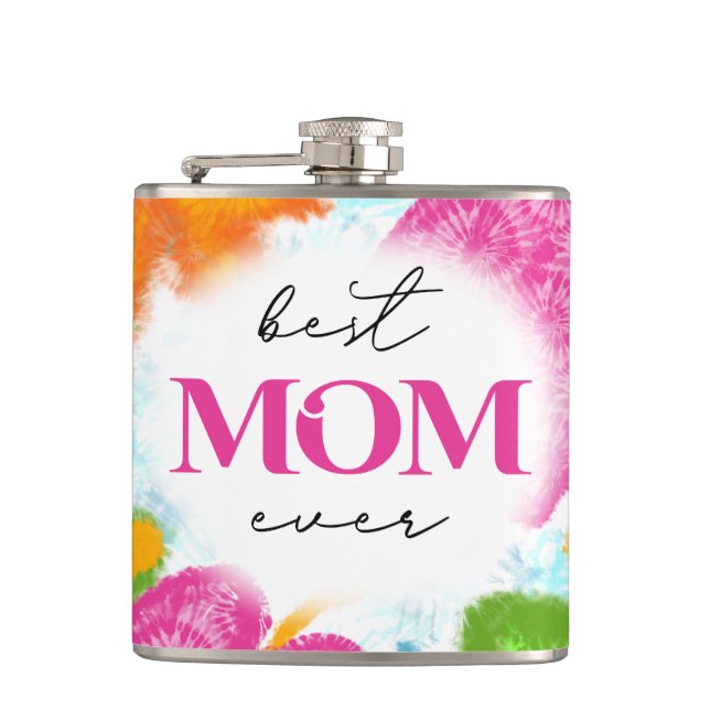 Best Mom Ever Sublimation Design  Flask (Front)