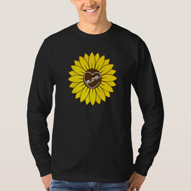 Best Mom Ever Sunflower Matching Family Mothers Da T-Shirt (Front)