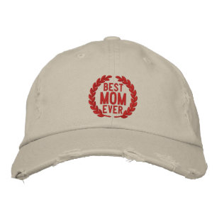 Best Mom Ever SuperMom Laurels Embroidery Embroidered Baseball Cap