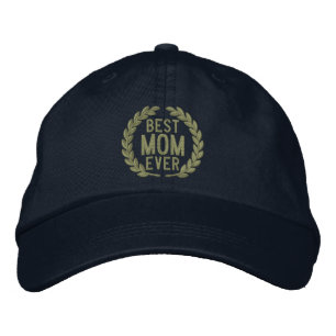 Best Mom Ever SuperMom Laurels Embroidery Embroidered Baseball Hat