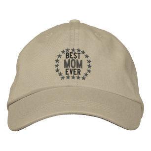 Best Mom Ever SuperMom Stars Embroidery Embroidered Baseball Cap