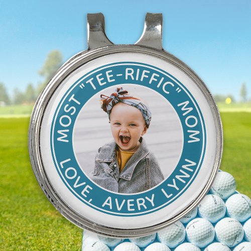 Best Mom Ever Tee_Riffic Personalized Kids Photo G Golf Hat Clip