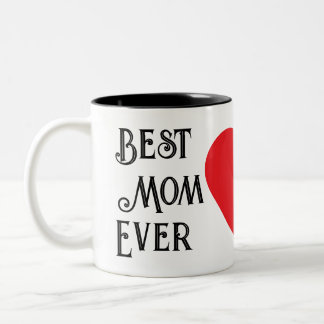 Best Mom Ever Text-Only Mug – Custom Name Gift Mom