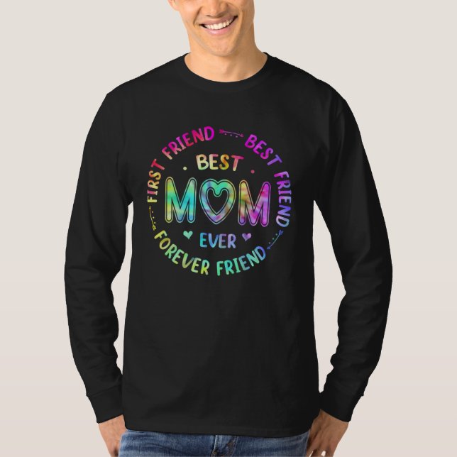 Best Mom Ever Tie Dye Mama Mommy Mama Grandma Moth T-Shirt (Front)