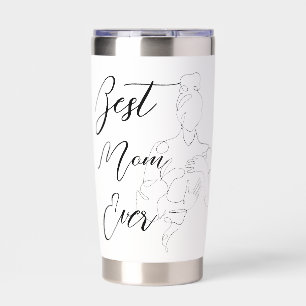 Best Mom Ever Trendy One Line Motherhood baby Insulated Tumbler