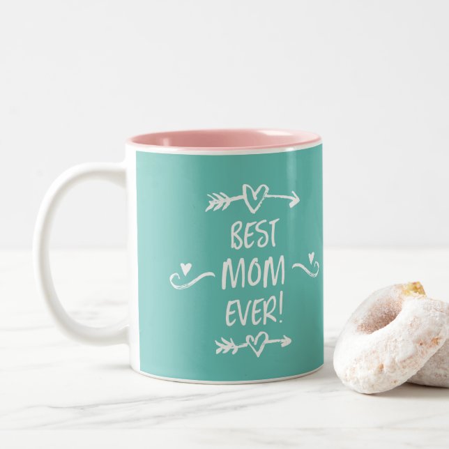 Best Mom Ever Two-Tone Coffee Mug (With Donut)