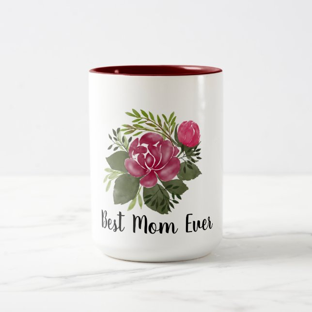 Best Mom Ever Two-Tone Coffee Mug (Center)