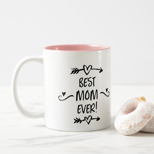 Best Mom Ever Two-Tone Coffee Mug (With Donut)