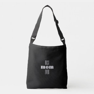 Best Mom Ever Typographic Black Tote Bag