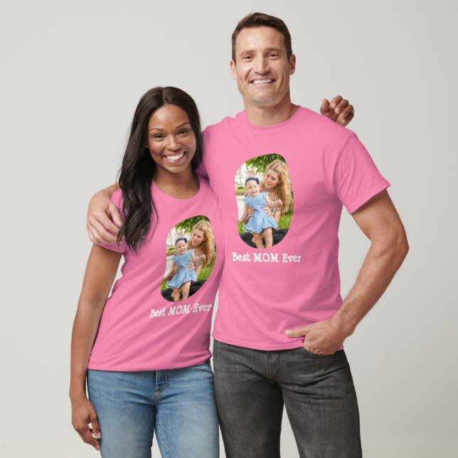 Best MOM Ever upload your family photo T-Shirt (Unisex)