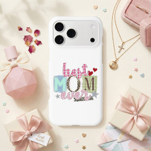 "Best Mom Ever" Vintage Ephemera Collage iPhone 17 Pro Max Case
