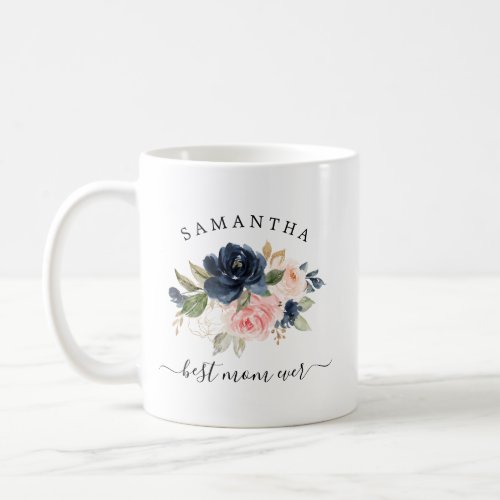 Best Mom Ever Watercolor Floral Coffee Mug