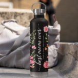 Best Mom Ever Watercolor florals personalized Water Bottle<br><div class="desc">Give mom a gift she'll love and use every day with this personalized black water bottle adorned with original watercolor florals by graphic artist, Lorena Depante. This stylish and chic bottle will keep her hydrated while enhancing her look. She'll proudly carry around this keepsake gift, especially with the words "Best...</div>