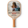 Best Mom Ever Watercolor Mother`s Day Photo  Pickleball Paddle