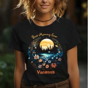 Best Mom Ever Whimsigoth Nature Fairy Wildflowers T-Shirt