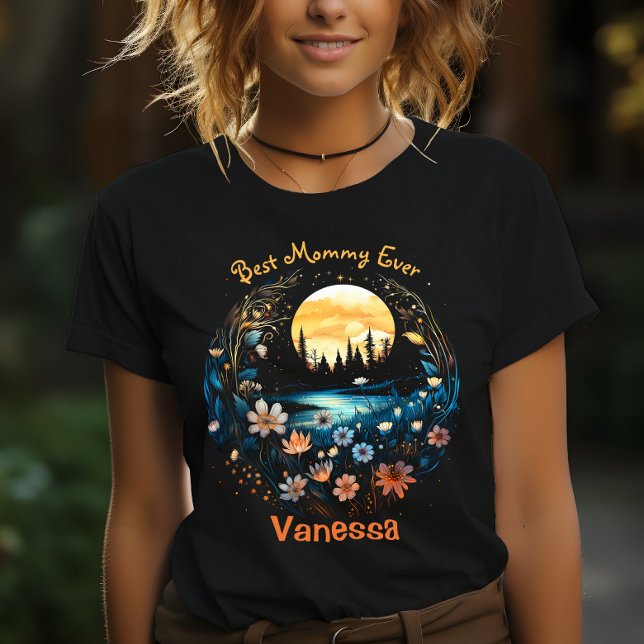 Best Mom Ever Whimsigoth Nature Fairy Wildflowers T-Shirt (Creator Uploaded)