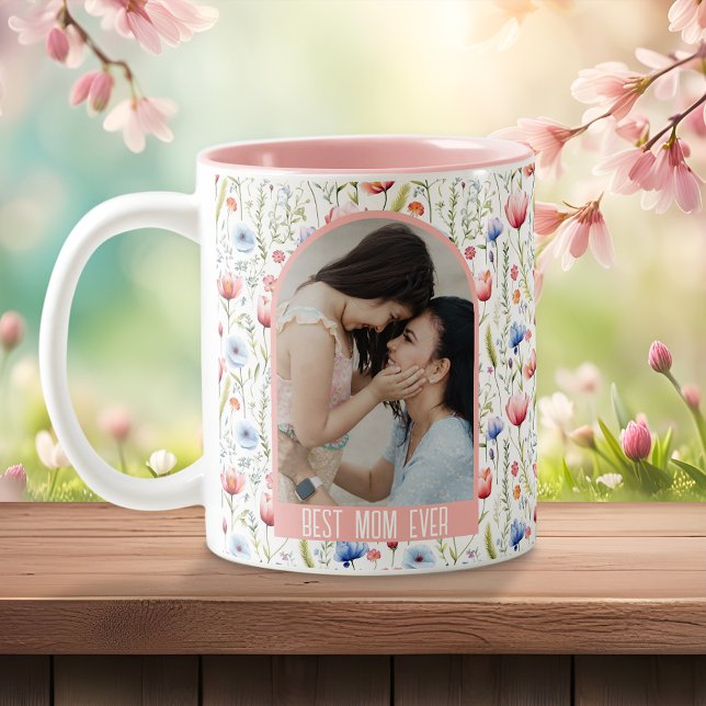 Best Mom Ever Wildflower Arch Photo Mug (Creator Uploaded)